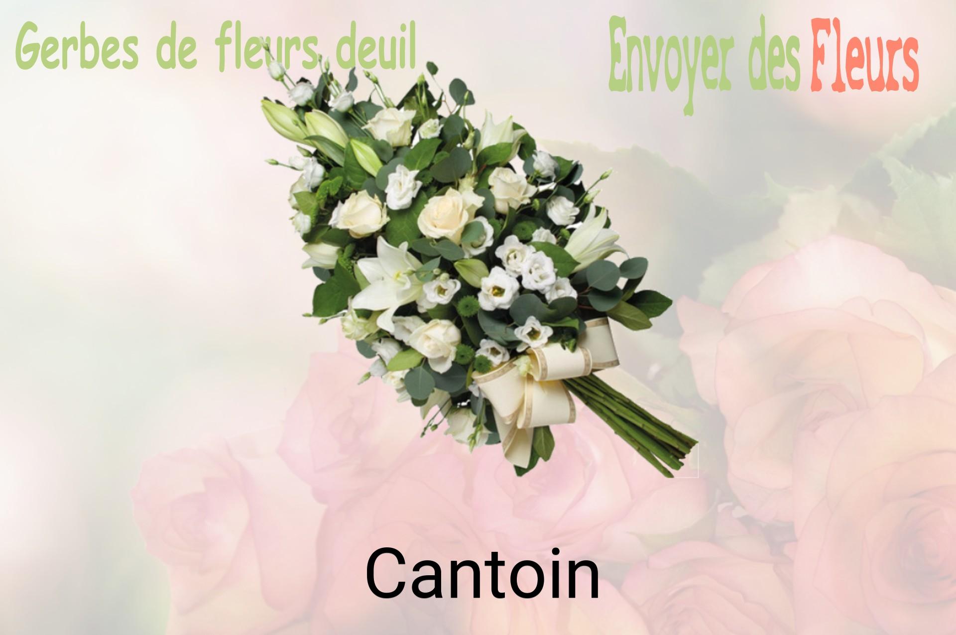 Gerbe de fleurs de deuil livrée à Cantoin